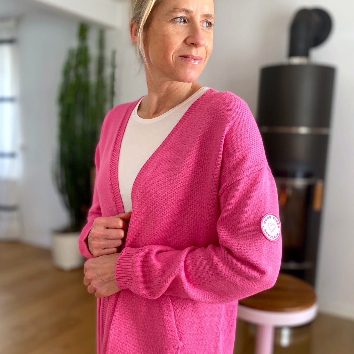 Herzlein® Strickjacke in Pink online kaufen – Herzlein Fashion