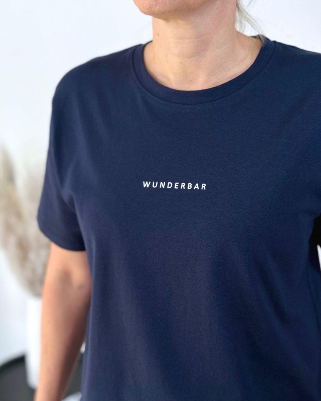 Herzlein® T-Shirt Essentials - "WUNDERBAR" in Navy