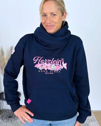 Herzlein® Hoodie "Vintage" in Navy