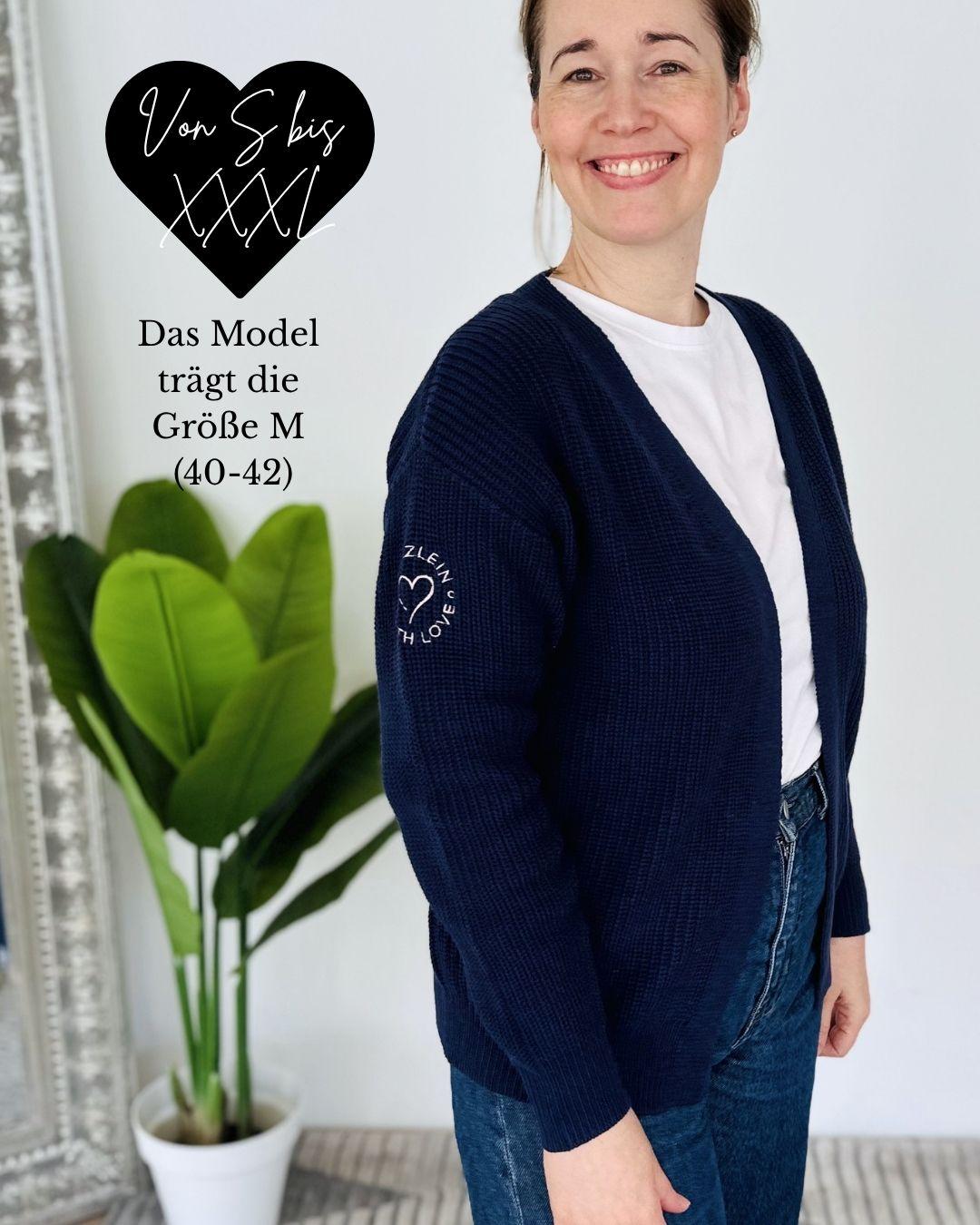 Herzlein® Cardigan Kurz in Navy