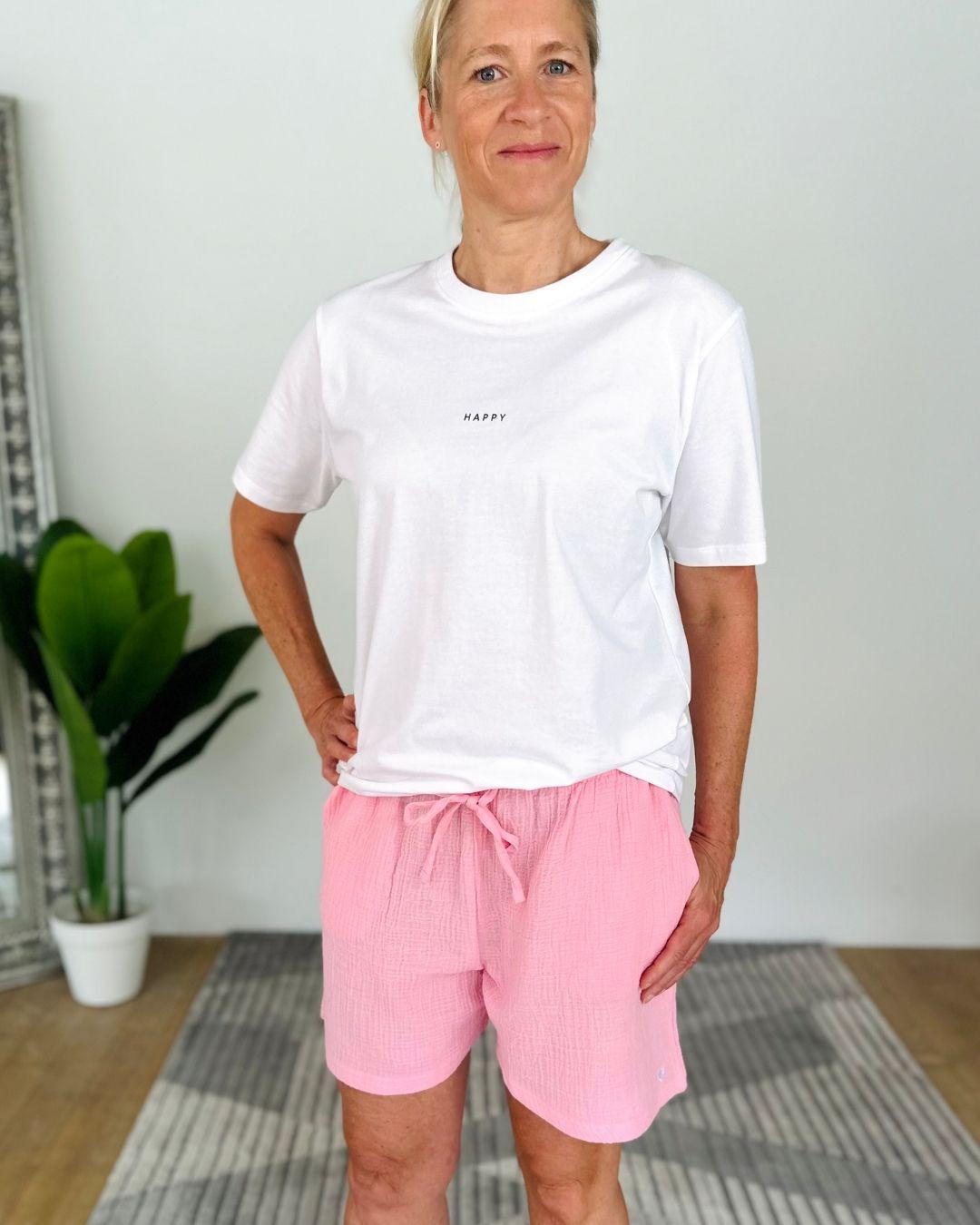 Herzlein® Musselin Shorts in Rosa