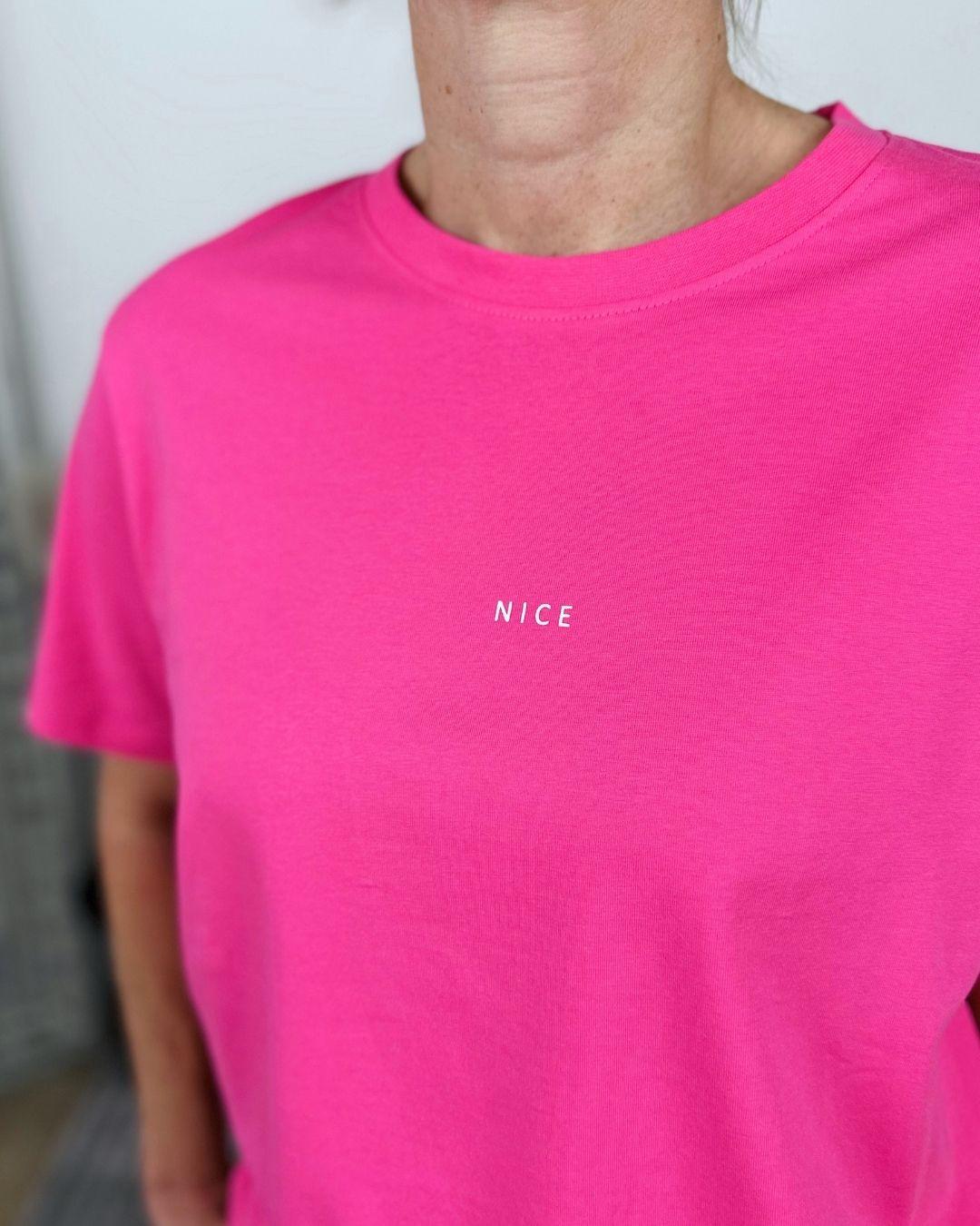 Herzlein® T-Shirt Essentials - "NICE" in Pink