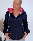 Herzlein® Sweatjacke "Herzchen" in Navy