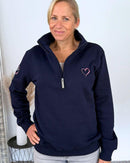 Herzlein® Sweatshirt mit Reißverschluss in Navy