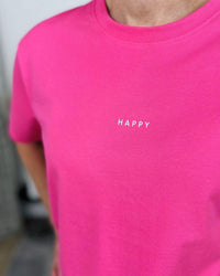 Herzlein® T-Shirt Essentials - "HAPPY" in Pink