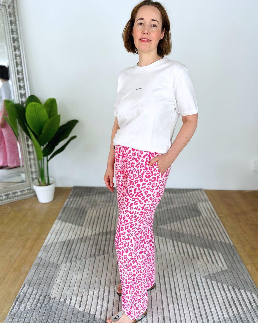 Herzlein® Musselin Hose in Leo Pink