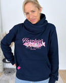 Herzlein® Hoodie "Vintage" in Navy