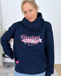 Herzlein® Hoodie "Vintage" in Navy