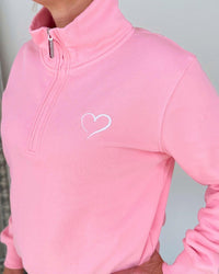Herzlein® Sweatshirt mit Reißverschluss in Rosa