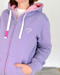 Herzlein® Sweatjacke "Herzchen" in Lavendel