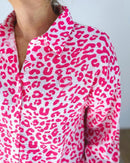 Herzlein® Musselin Bluse  mit "Herzchen-Stick" in Leo Pink