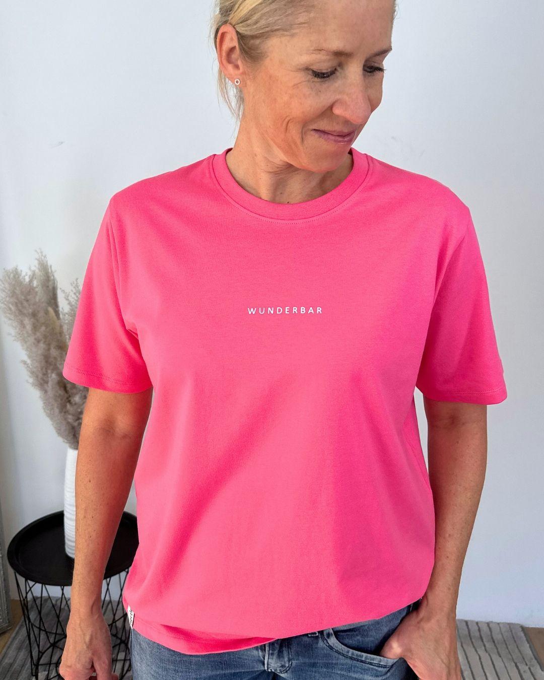 Herzlein® T-Shirt Essentials - "WUNDERBAR" in Pink