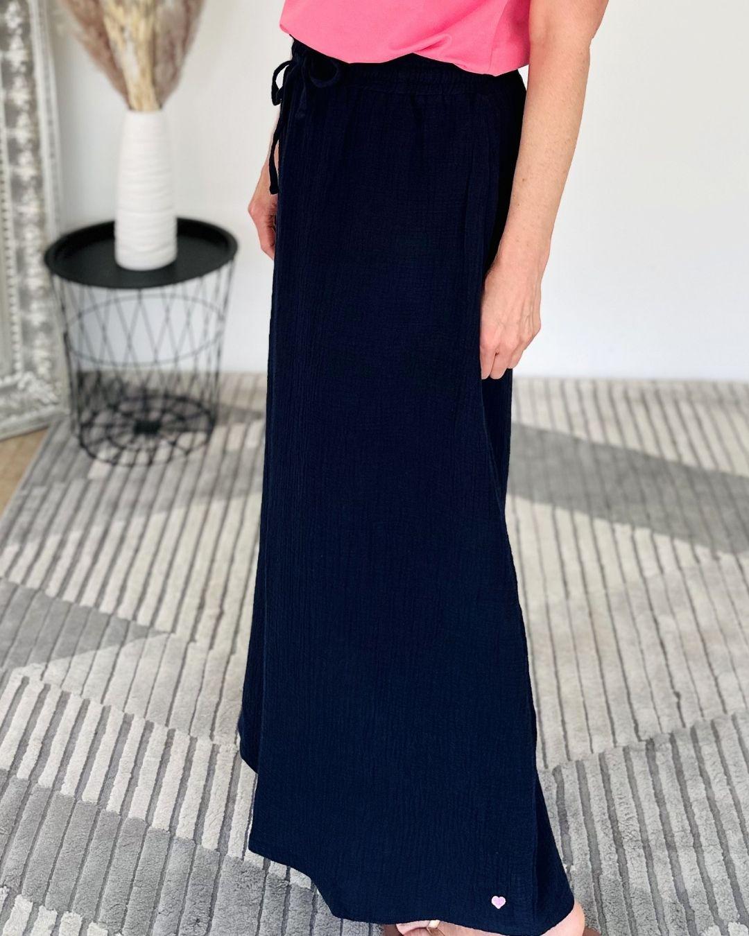 Herzlein® Musselin Rock in Navy Blau