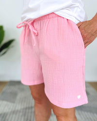Herzlein® Musselin Shorts in Rosa