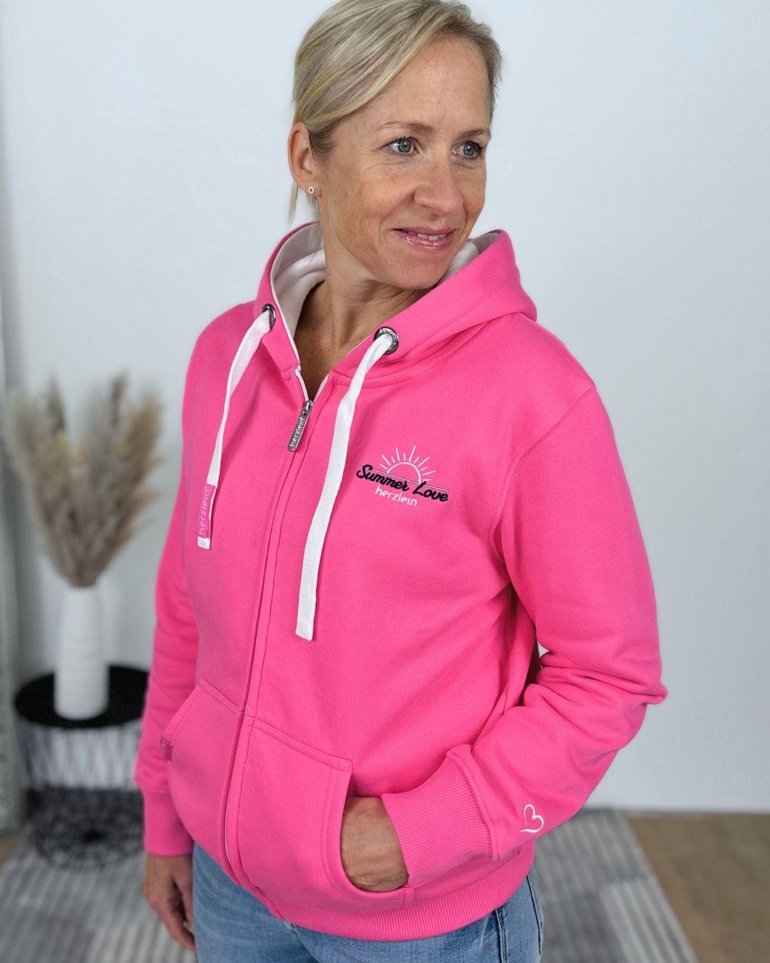 Herzlein® Sweatjacke "Summer Love" in Pink