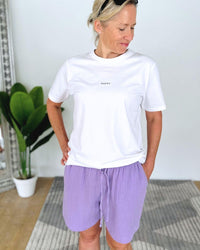 Herzlein® Musselin Shorts in Lavendel