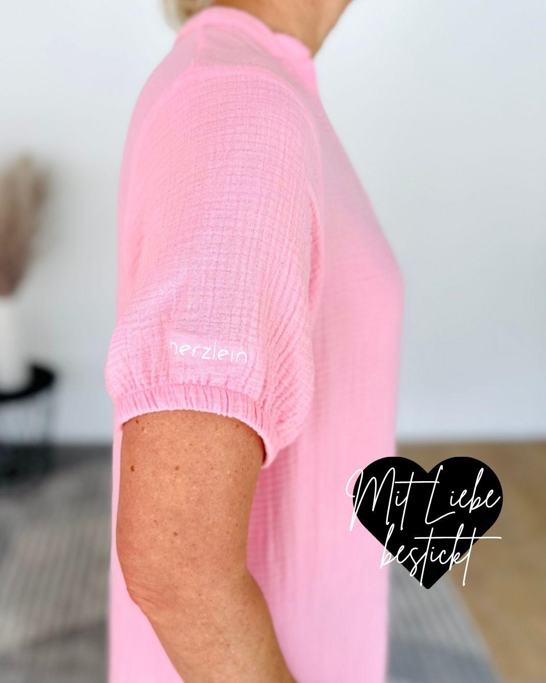 Herzlein® Musselin Midikleid in Rosa