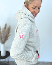 Herzlein® Kuschel Hoodie "Vintage" in Grau meliert