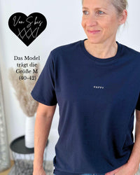 Herzlein® T-Shirt Essentials - "HAPPY" in Navy