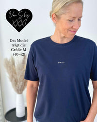 Herzlein® T-Shirt Essentials - "SMILE" in Navy