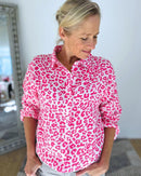Herzlein® Musselin Bluse  mit "Herzchen-Stick" in Leo Pink