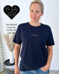 Herzlein® T-Shirt Essentials - "WUNDERBAR" in Navy