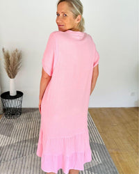Herzlein® Musselin Midikleid in Rosa