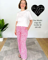 Herzlein® Musselin Hose in Leo Pink