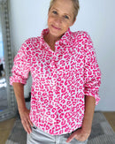 Herzlein® Musselin Bluse  mit "Herzchen-Stick" in Leo Pink