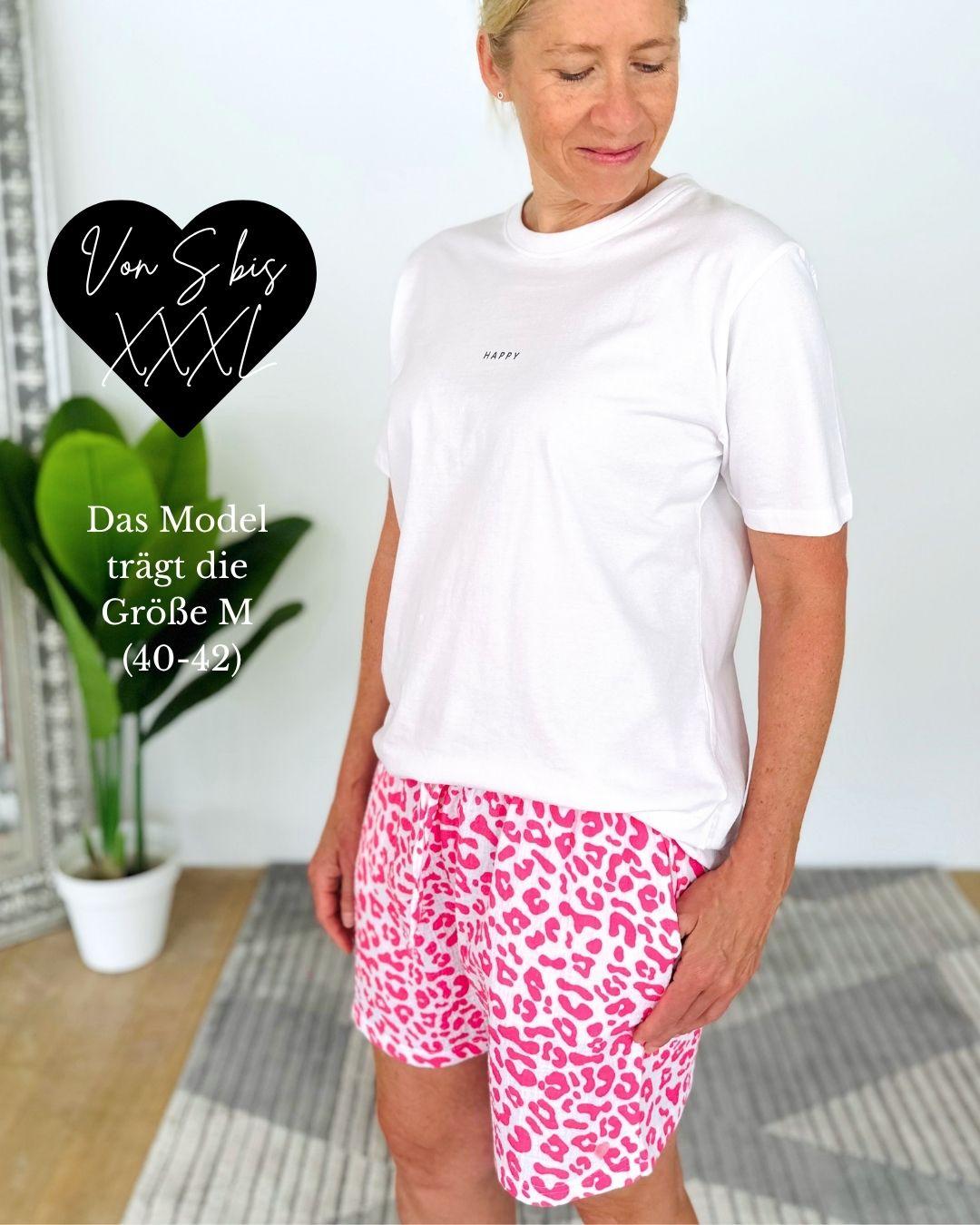 Herzlein® Musselin Shorts in Leo Pink