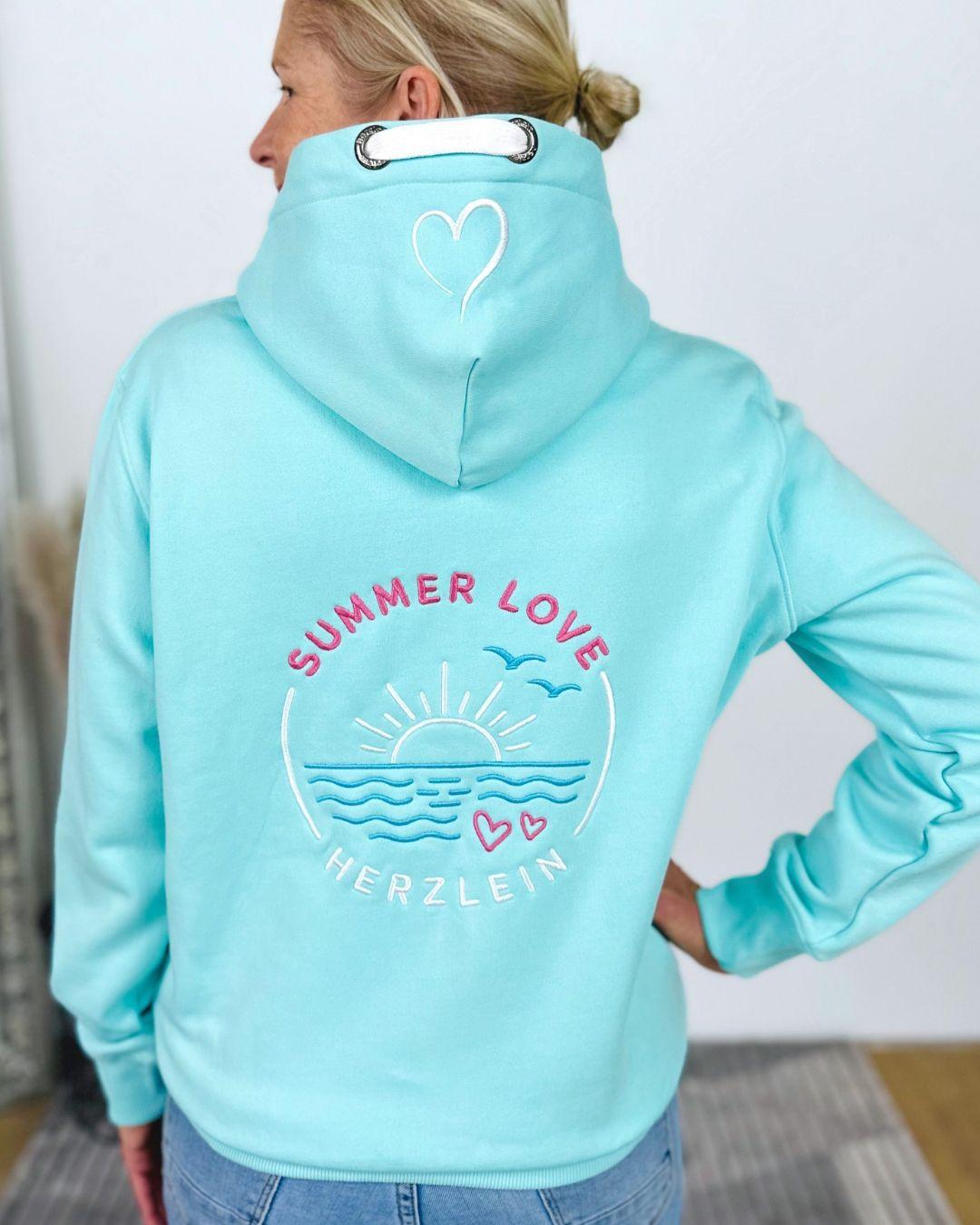 Herzlein® Sweatjacke "Summer Love" in Mint