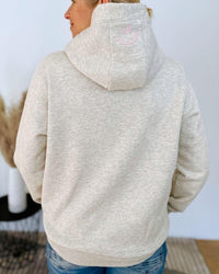 Herzlein® Kuschel Hoodie "Smiley" in meliertem Grau