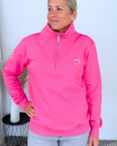 Herzlein® Sweatshirt mit Reißverschluss in Pink