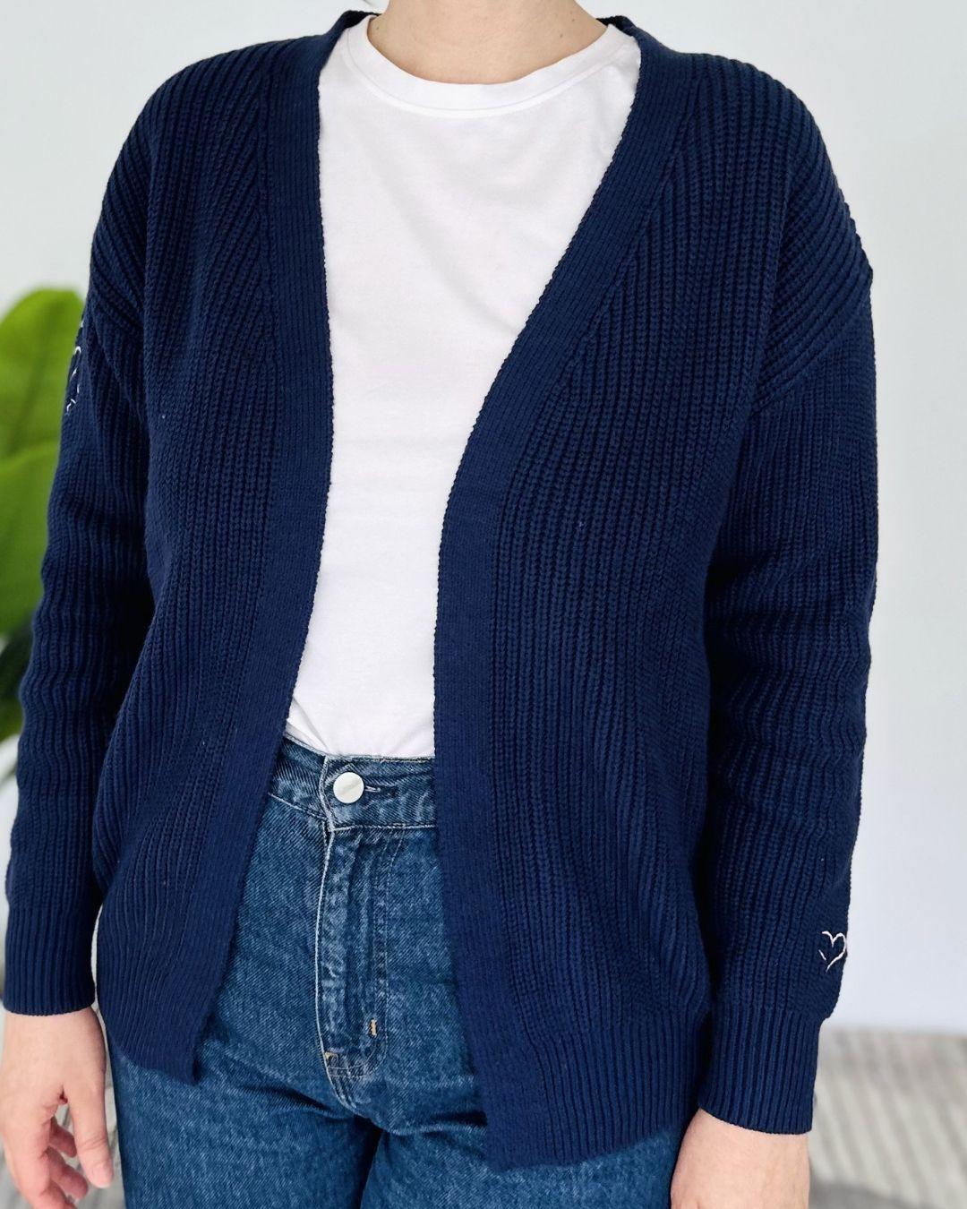 Herzlein® Cardigan Kurz in Navy