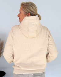 Herzlein® Hoodie "Kaffeeliebe" in Beige meliert