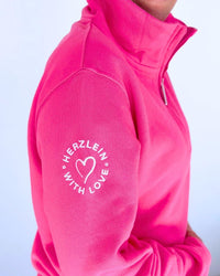 Herzlein® Sweatshirt mit Reißverschluss in Pink