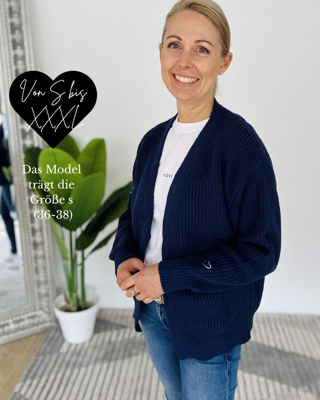 Herzlein® Cardigan Kurz in Navy