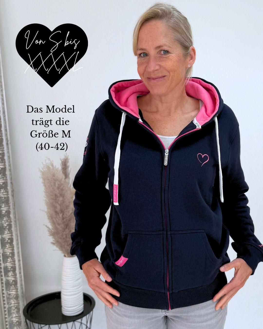 Herzlein® Sweatjacke "Herzchen" in Navy