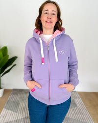 Herzlein® Sweatjacke "Herzchen" in Lavendel