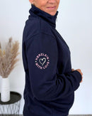Herzlein® Sweatshirt mit Reißverschluss in Navy