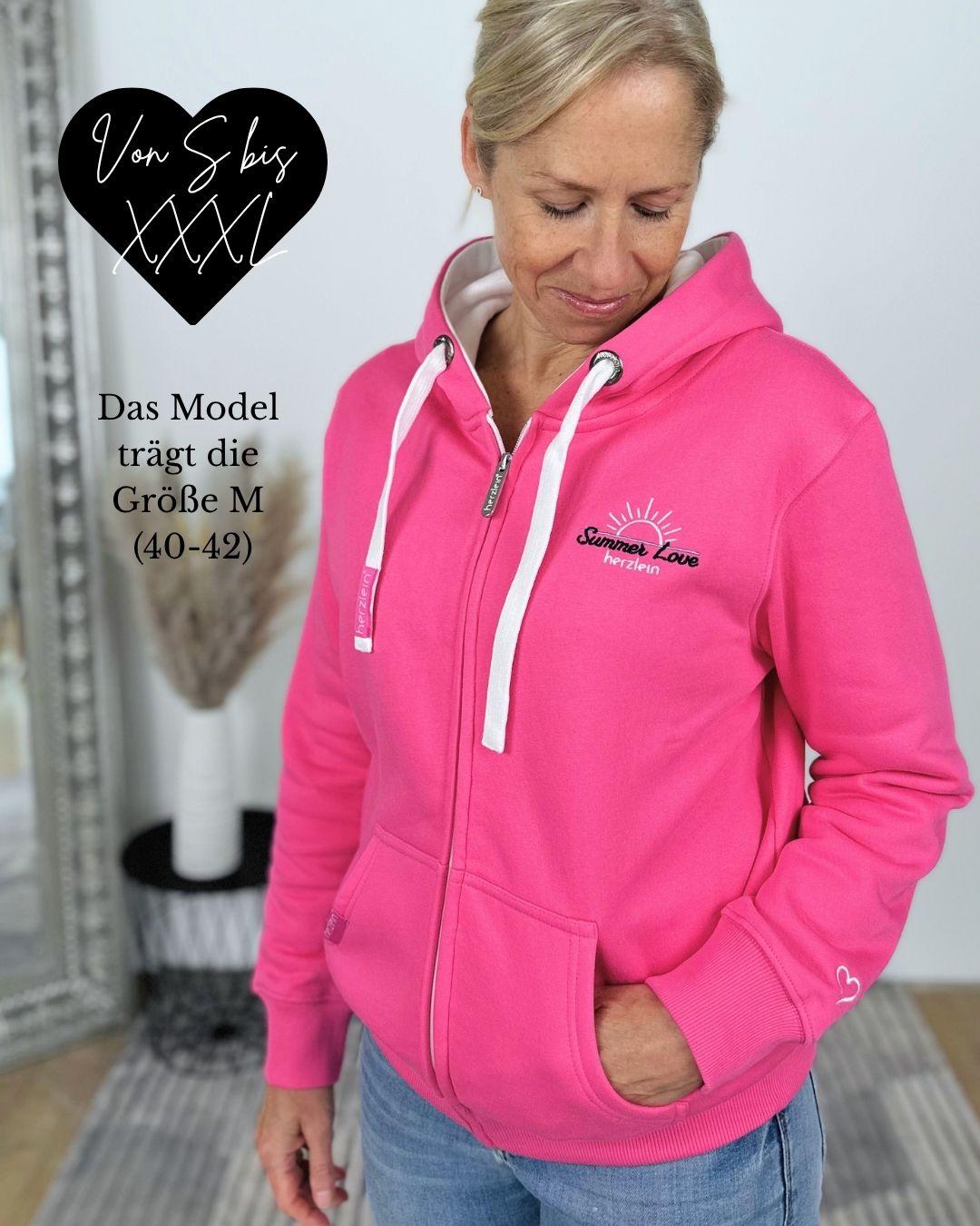 Herzlein® Sweatjacke "Summer Love" in Pink