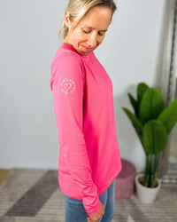 Herzlein® Longsleeve-Shirt mit Herzchen in Pink
