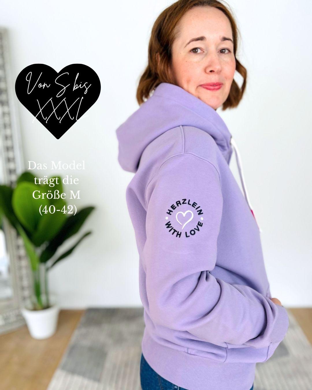 Herzlein® Sweatjacke "Herzchen" in Lavendel