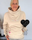 Herzlein® Hoodie "Kaffeeliebe" in Beige meliert
