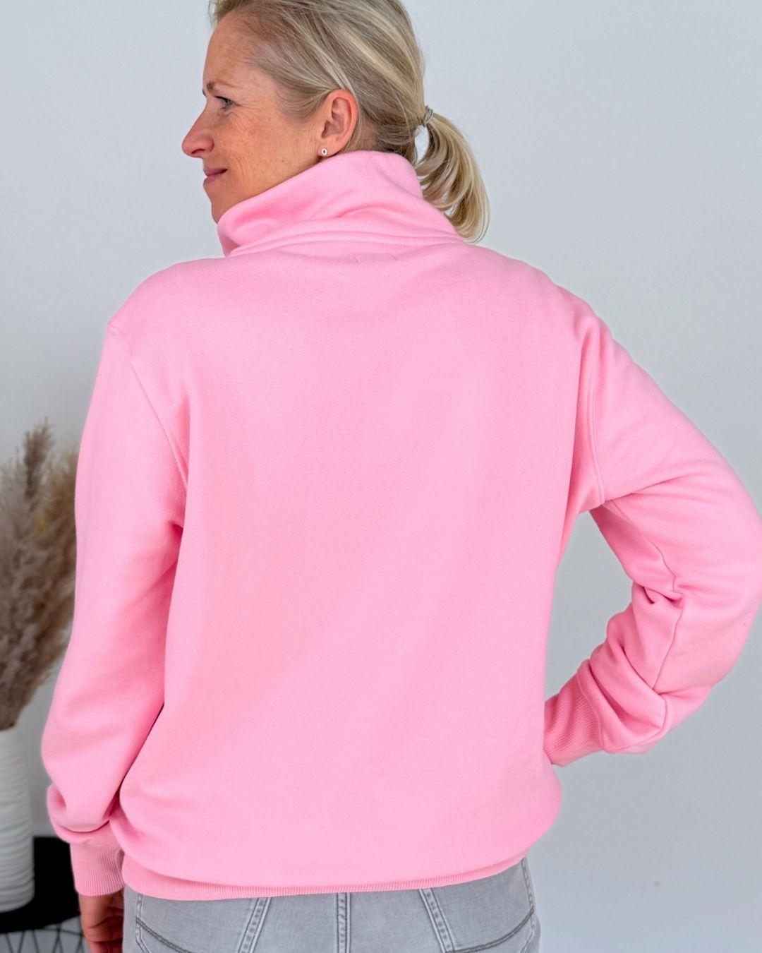 Herzlein® Sweatshirt mit Reißverschluss in Rosa