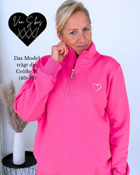 Herzlein® Sweatshirt mit Reißverschluss in Pink