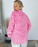 Herzlein® Musselin Bluse  mit "Herzchen-Stick" in Leo Pink