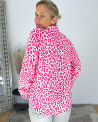 Herzlein® Musselin Bluse  mit "Herzchen-Stick" in Leo Pink