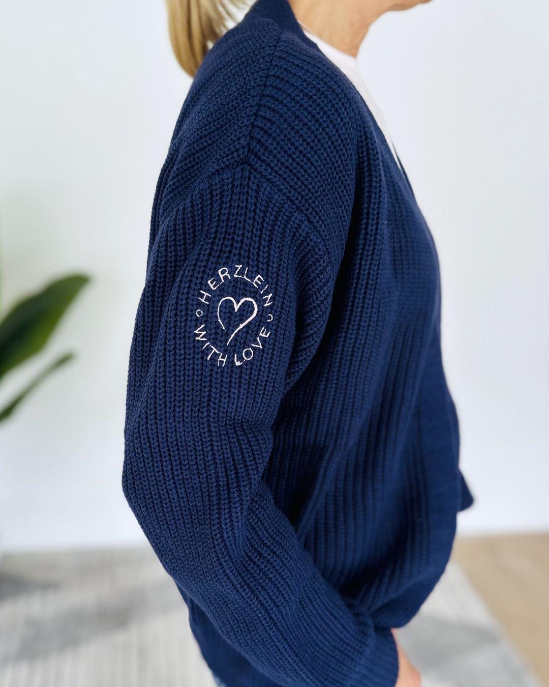 Herzlein® Cardigan Kurz in Navy