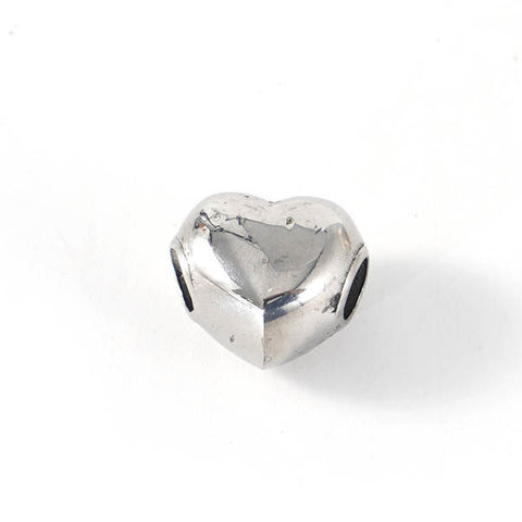 Herzlein® Collector Anhänger "Shiny heart" aus Edelstahl in Silber Farbe allergiefreundlich und wasserfest